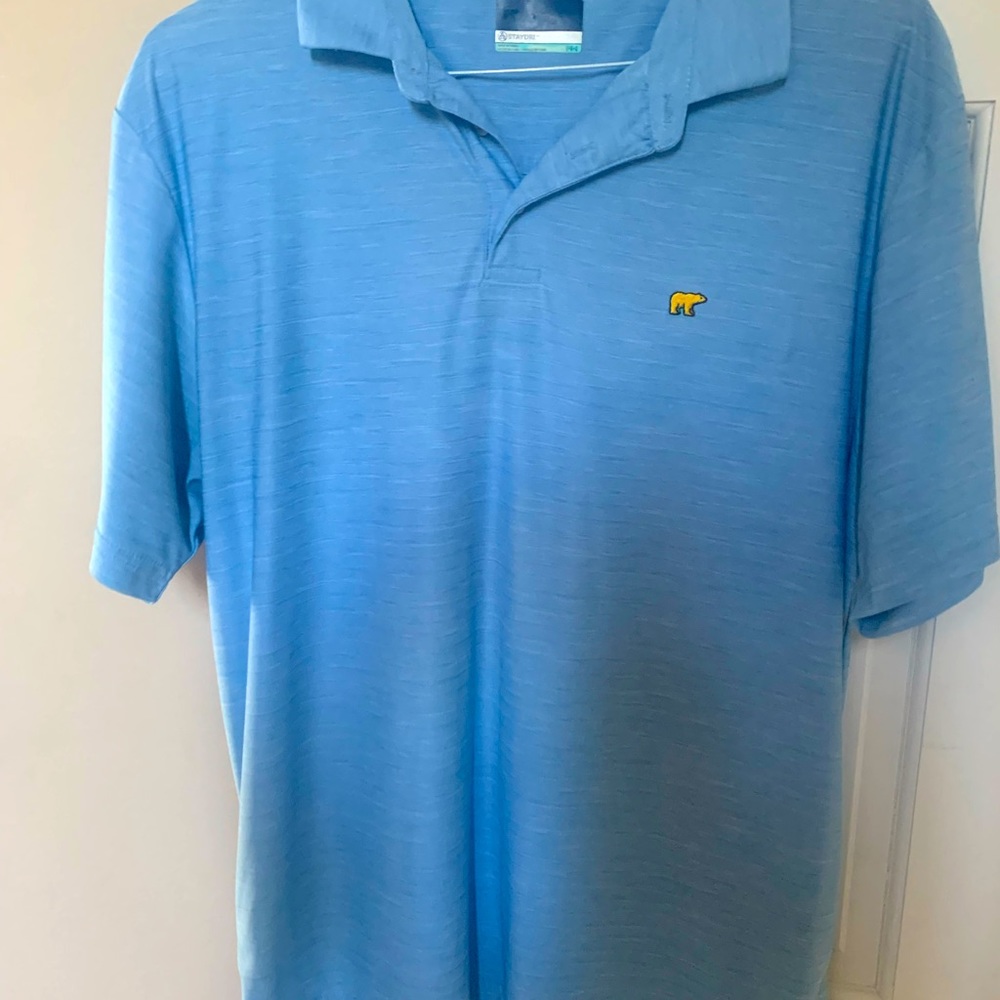 Jack Nicolaus Golden Bear golf polo size Large blue